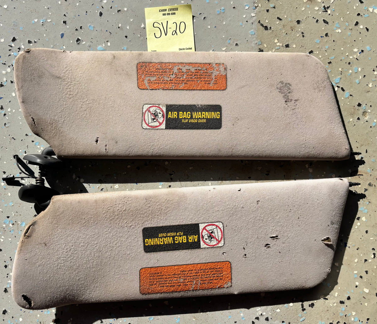 USED Sun Visors - 1991-2001 Jeep Cherokee XJ