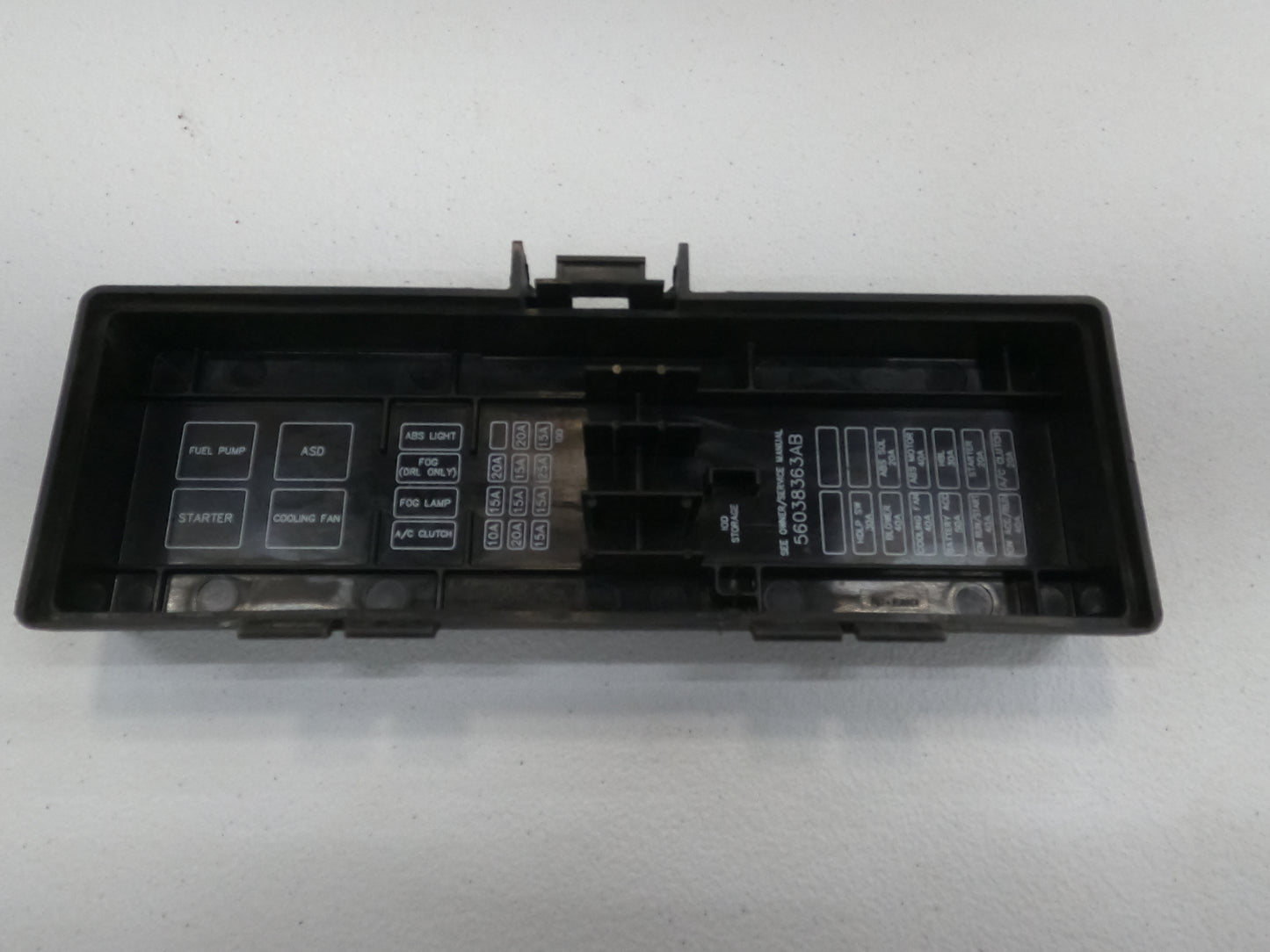 1996-2001 Jeep Cherokee XJ Fuse Cover. Under Hood