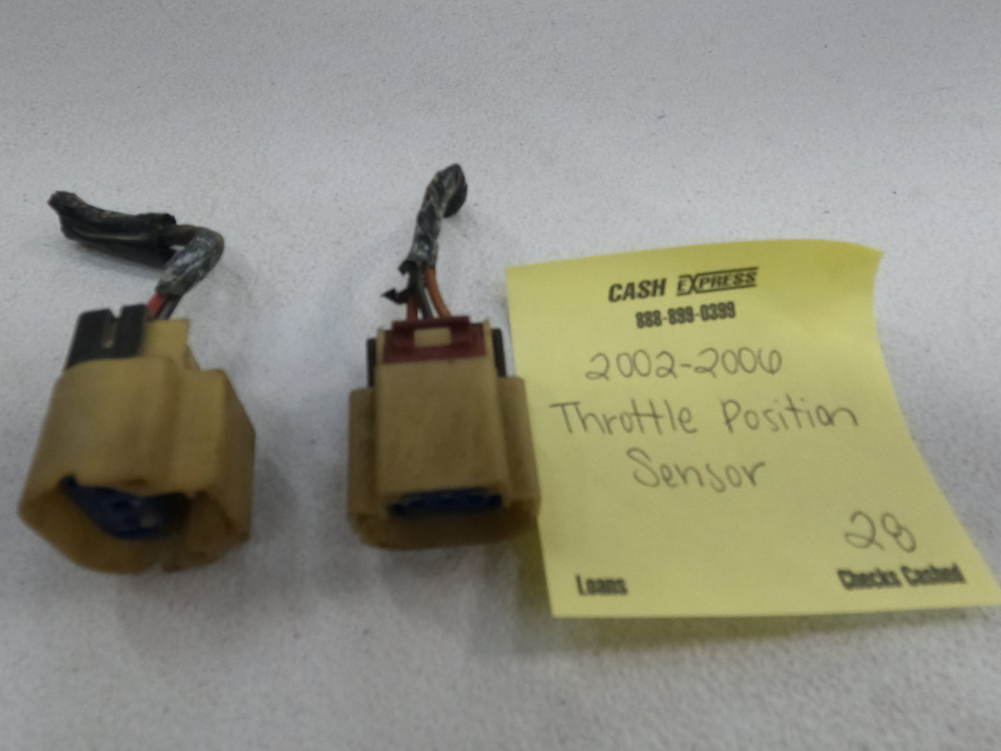 Throttle Position Sensor Connectors. *ALL Years*