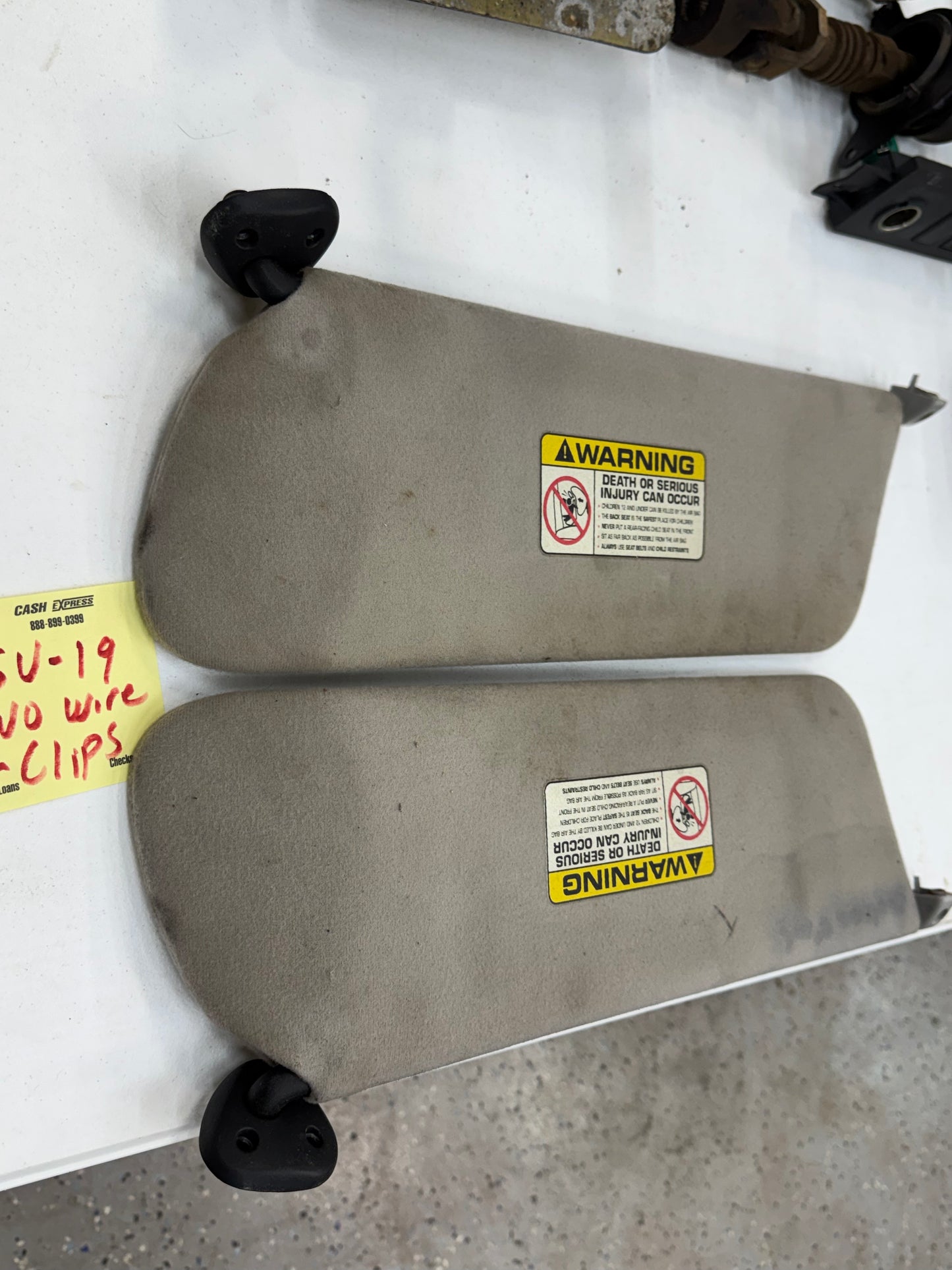 USED Sun Visors - 1991-2001 Jeep Cherokee XJ
