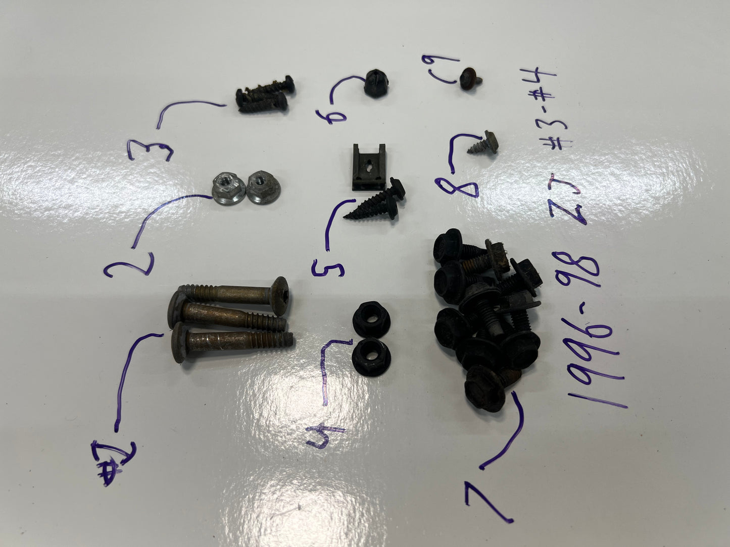 Jeep Door Hardware Kit. Screws - Bolts - Nuts - Clips & More *ALL MODELS & YEARS*