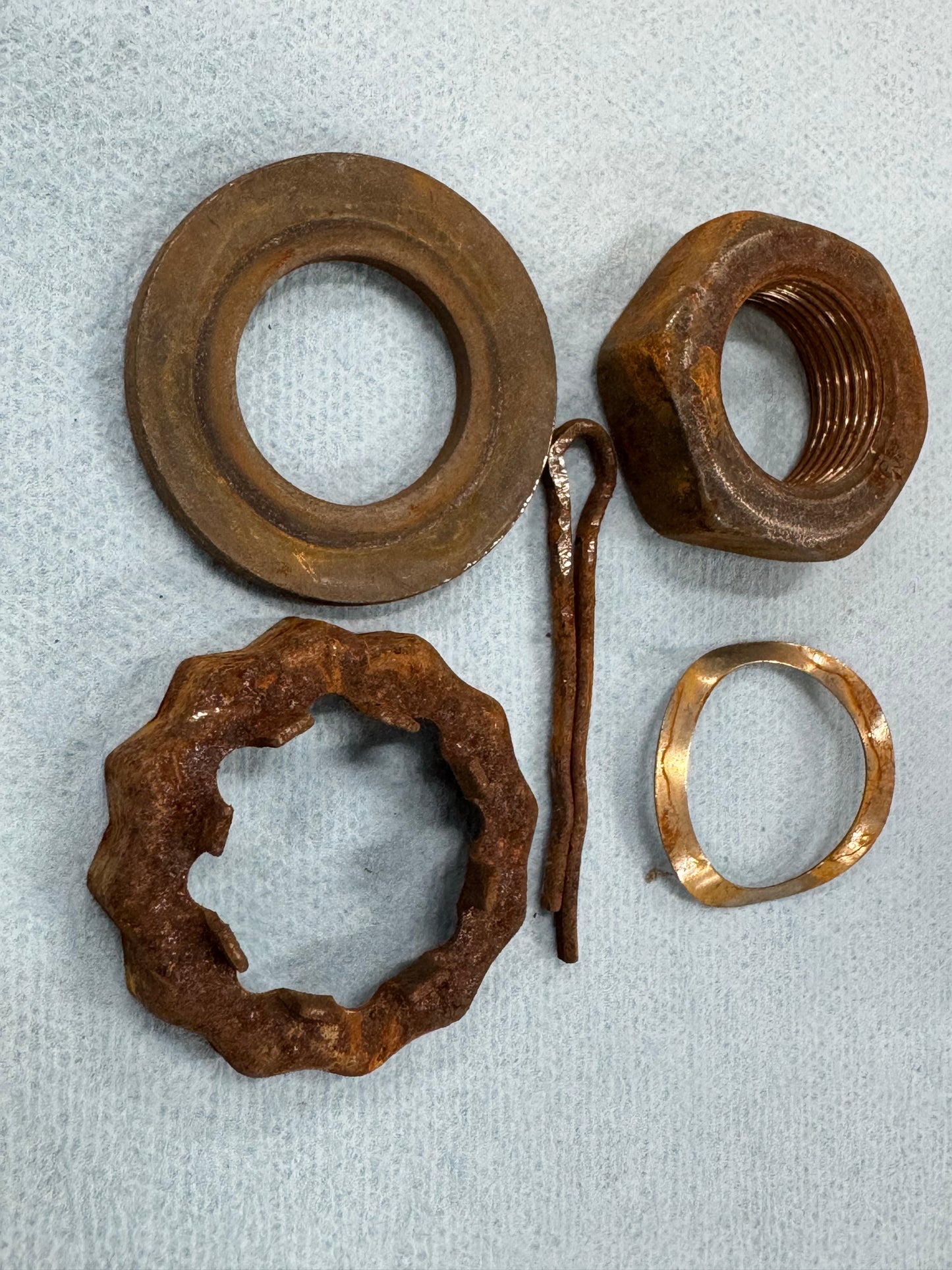 Axle Stub Shaft Nut - Hub Bearing Nut & Hardware