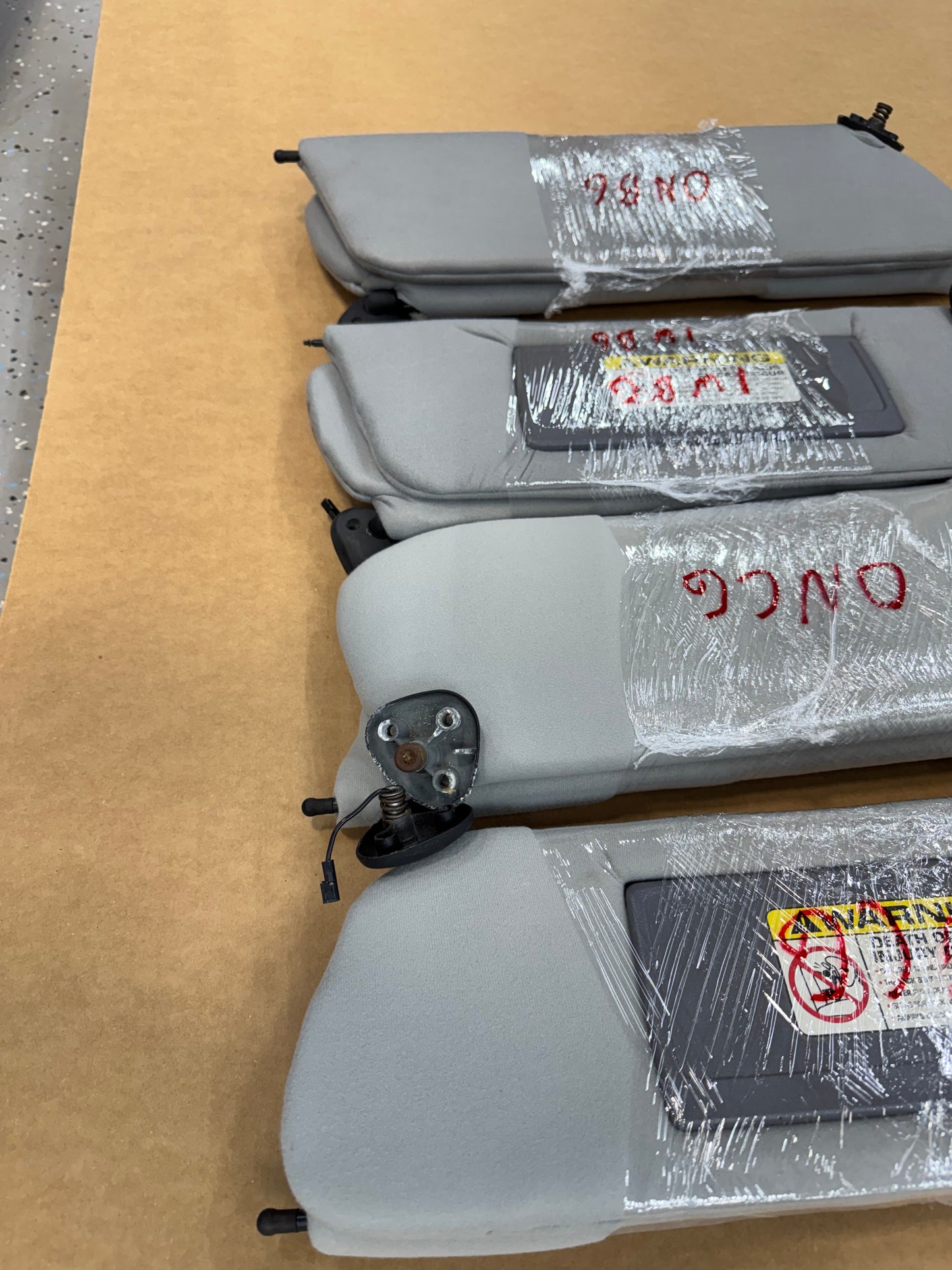 Newly Covered Sun Visors - WITH Mirror - 1991-2001 Jeep Cherokee XJ