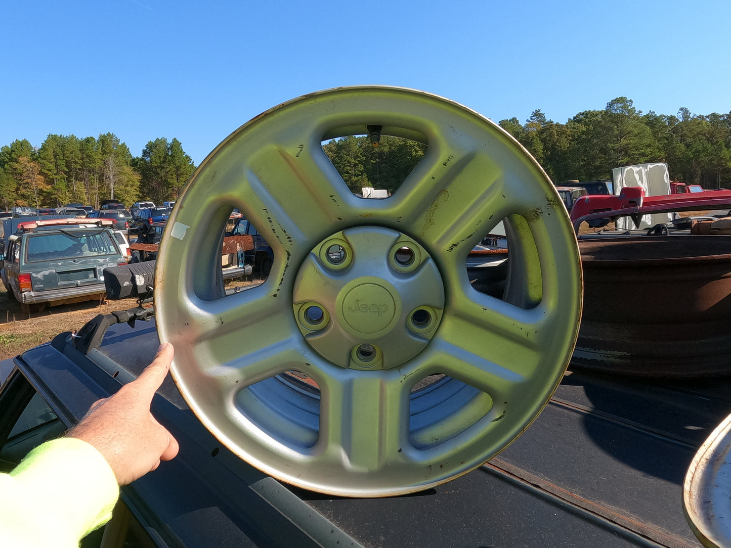 Late Model steel wheel center caps