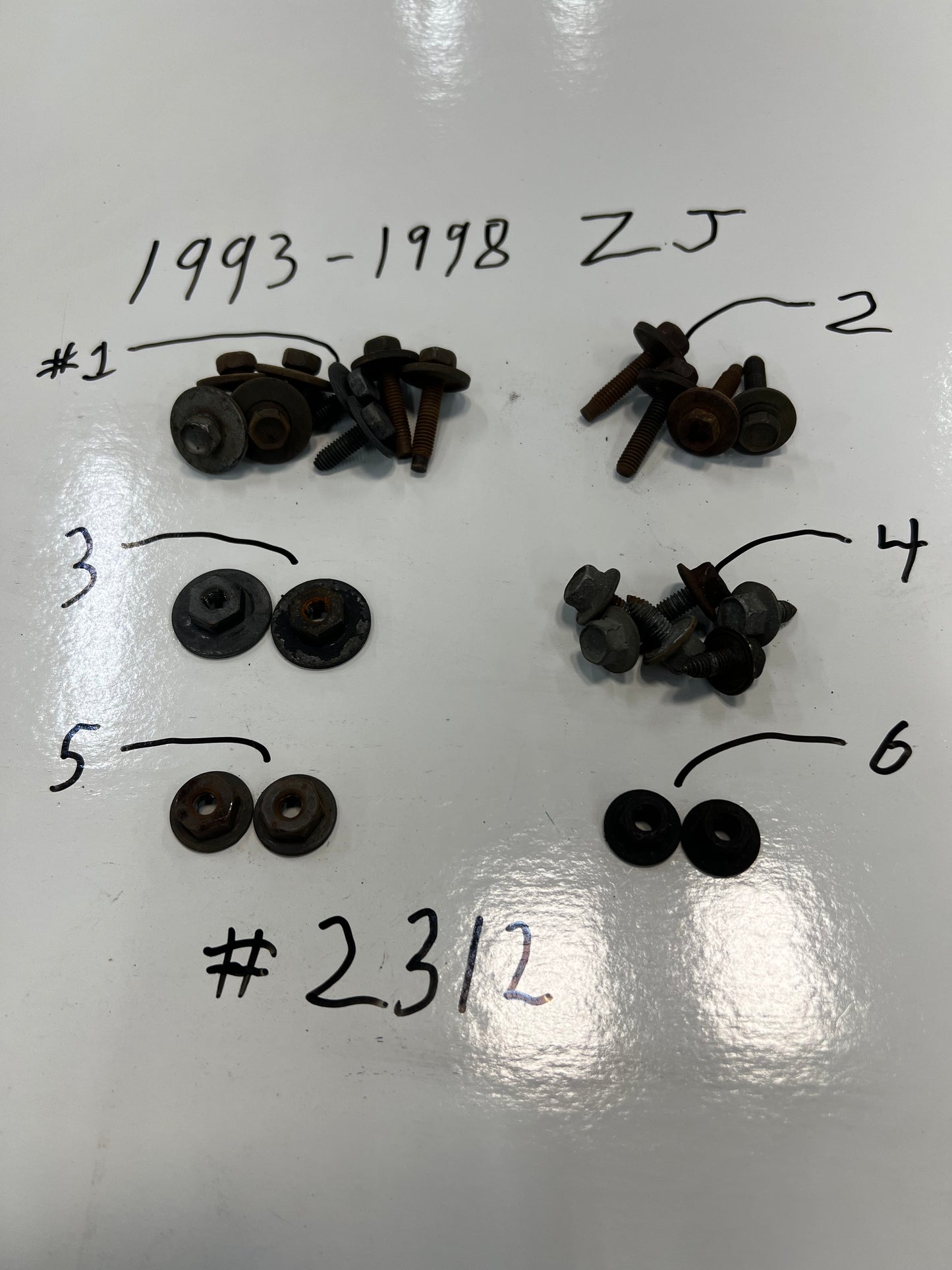 Jeep Front Clip Hardware. Screws/Nuts/Bolts Ect