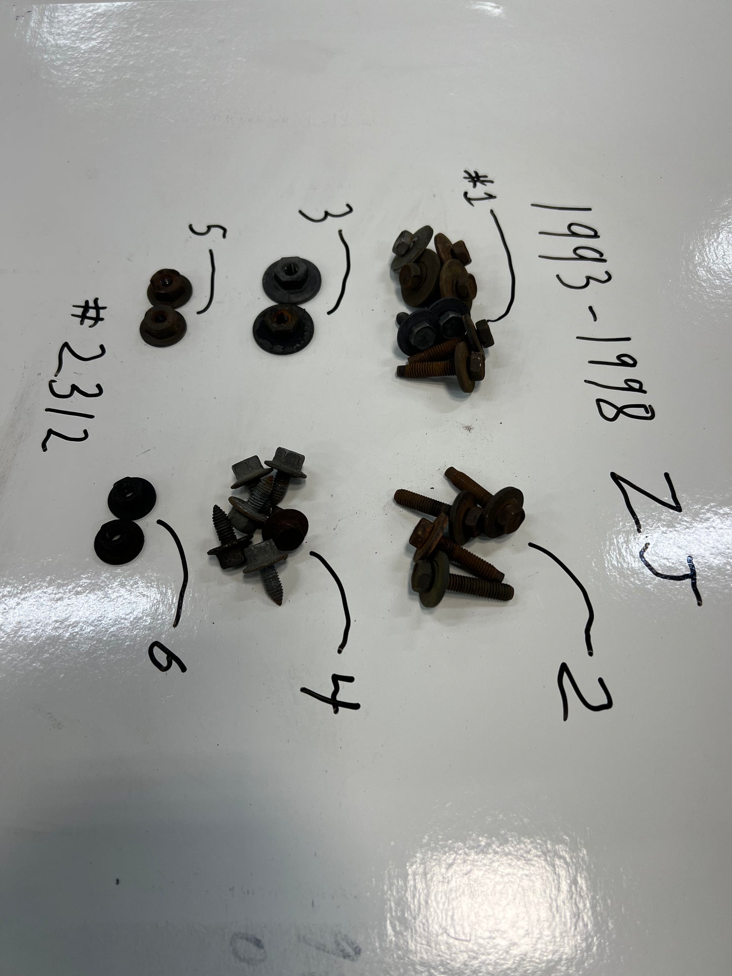 Jeep Front Clip Hardware. Screws/Nuts/Bolts Ect