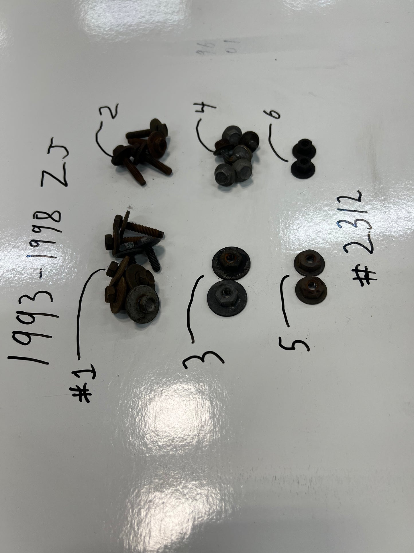 Jeep Front Clip Hardware. Screws/Nuts/Bolts Ect