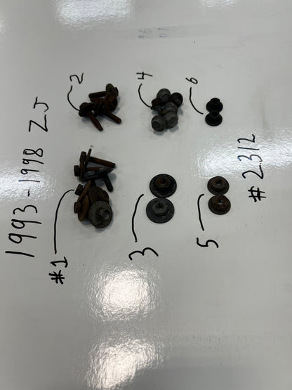 Jeep Front Clip Hardware. Screws/Nuts/Bolts Ect