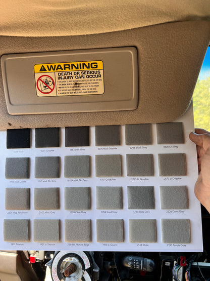 Jeep Headliner Material For XJ,WJ,ZJ,MJ *Pre-Cut*  Sun Visor, Soundbar, Overhead Console.
