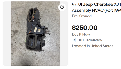 HVAC Box - Heater Core & A/C Box - Jeep Cherokee XJ -   1984-2001