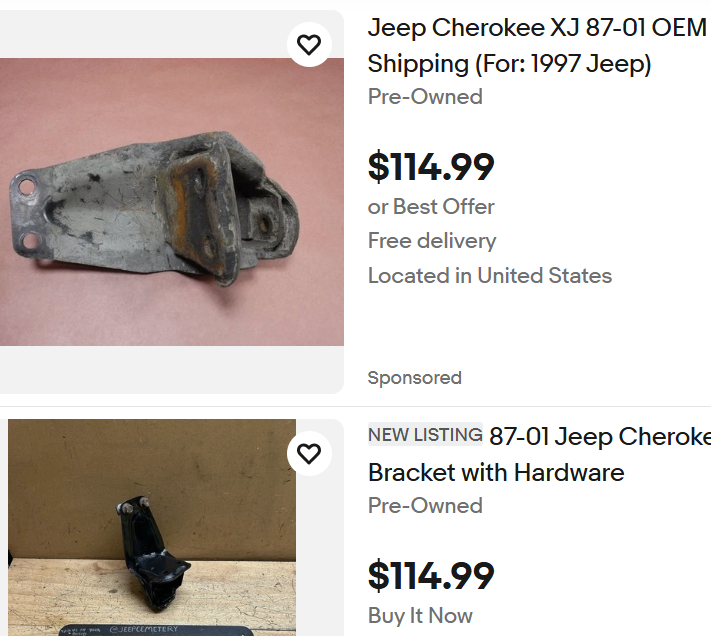 Front Track Bar Bracket  -  RUST FREE -  84-01 XJ - 93-98 ZJ