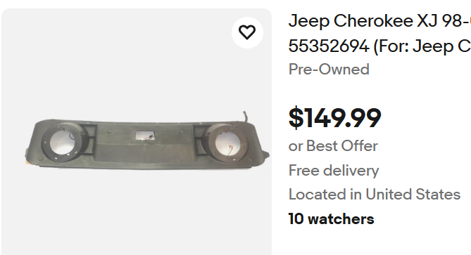 Speaker Sound Bar - Speaker Support -  Jeep Cherokee XJ -  1997-2001