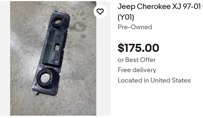 Speaker Sound Bar - Speaker Support -  Jeep Cherokee XJ -  1997-2001