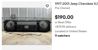 Speaker Sound Bar - Speaker Support -  Jeep Cherokee XJ -  1997-2001