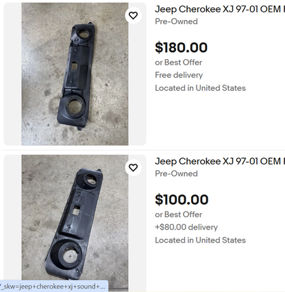 Speaker Sound Bar - Speaker Support -  Jeep Cherokee XJ -  1997-2001