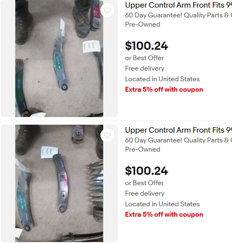Upper Control Arms - Front - OEM - Jeep Grand Cherokee WJ - 1999-2004 - XJ UPGRADE!